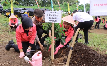 Hari Bumi Jadi Aksi Nyata Polres Madiun Peduli Lingkungan