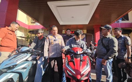 Polres Probolinggo Ungkap Kasus Curanmor, Motor Dikembalikan ke Pemilik