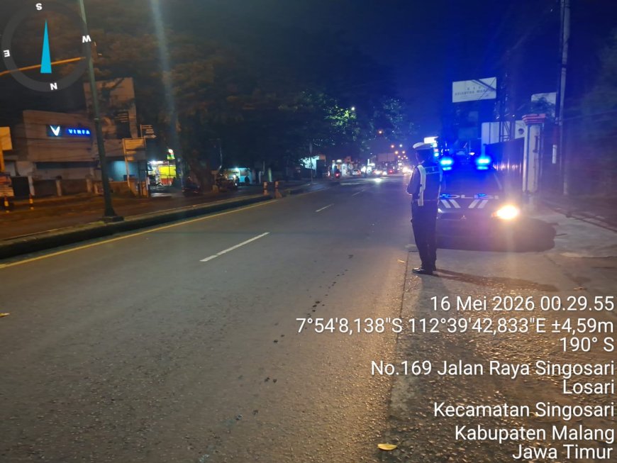Polres Malang Gerak Cepat Bubarkan Balap Liar di Singosari usai Aduan Masuk ke 110   