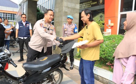 Pengembalian Kendaraan Korban Jadi Wujud Pelayanan Presisi