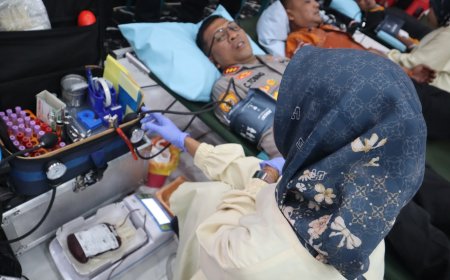 Jelang Hari Bhayangkara ke-80, Polresta Sidoarjo Gelar Donor Darah      