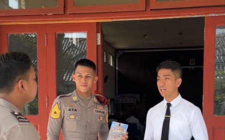 Latja di Polres Kediri Kota, Taruna Akpol Sosialisasikan Call Center 110 dan Cegah Bullying pada Pelajar
