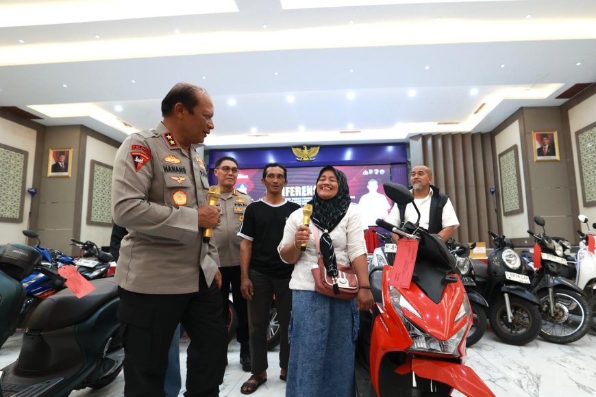 Motor Korban Kejahatan Dikembalikan Secara Gratis dan Humanis